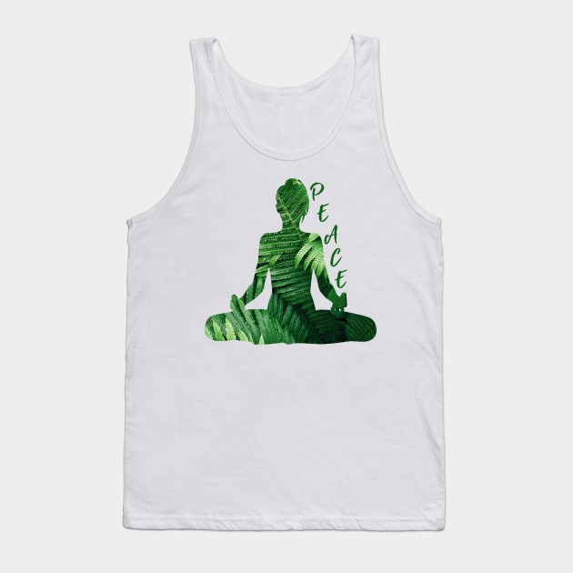 Yoga pose meditation - nature Tank Top by Meista